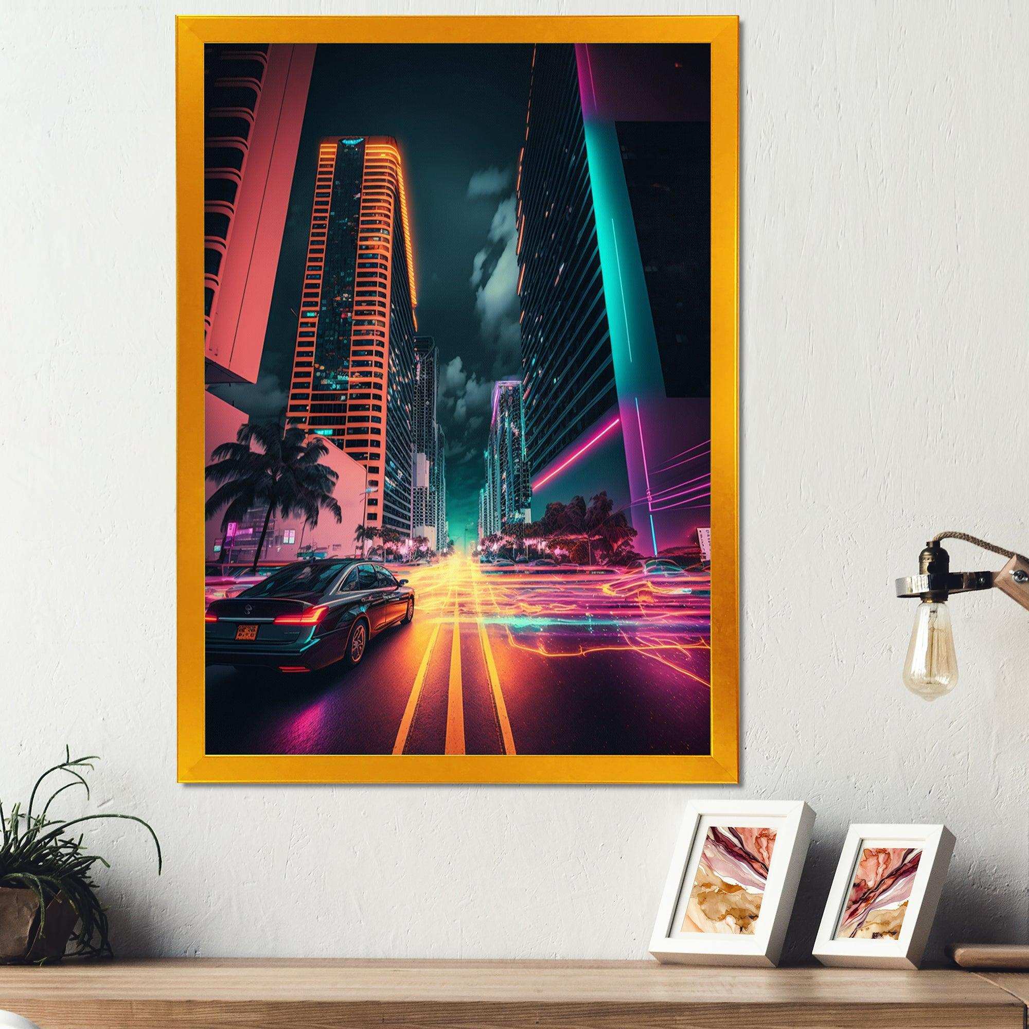 Futuristic Miami Neon Art V