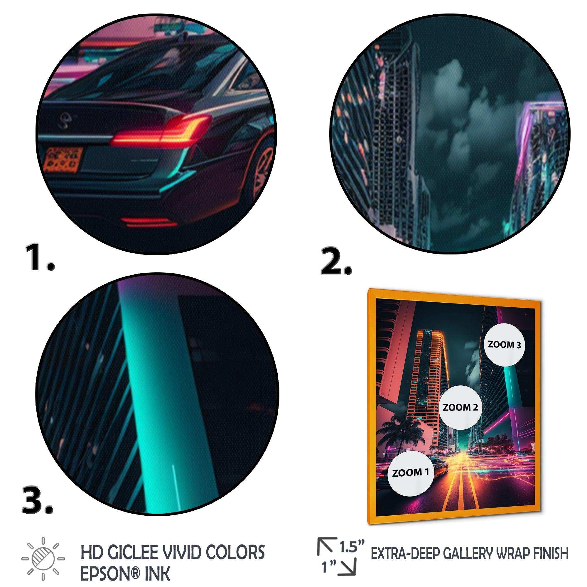 Futuristic Miami Neon Art V