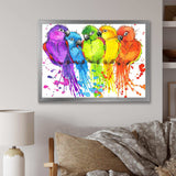 Colorful Parrots - Traditional Living Room Wall Decor