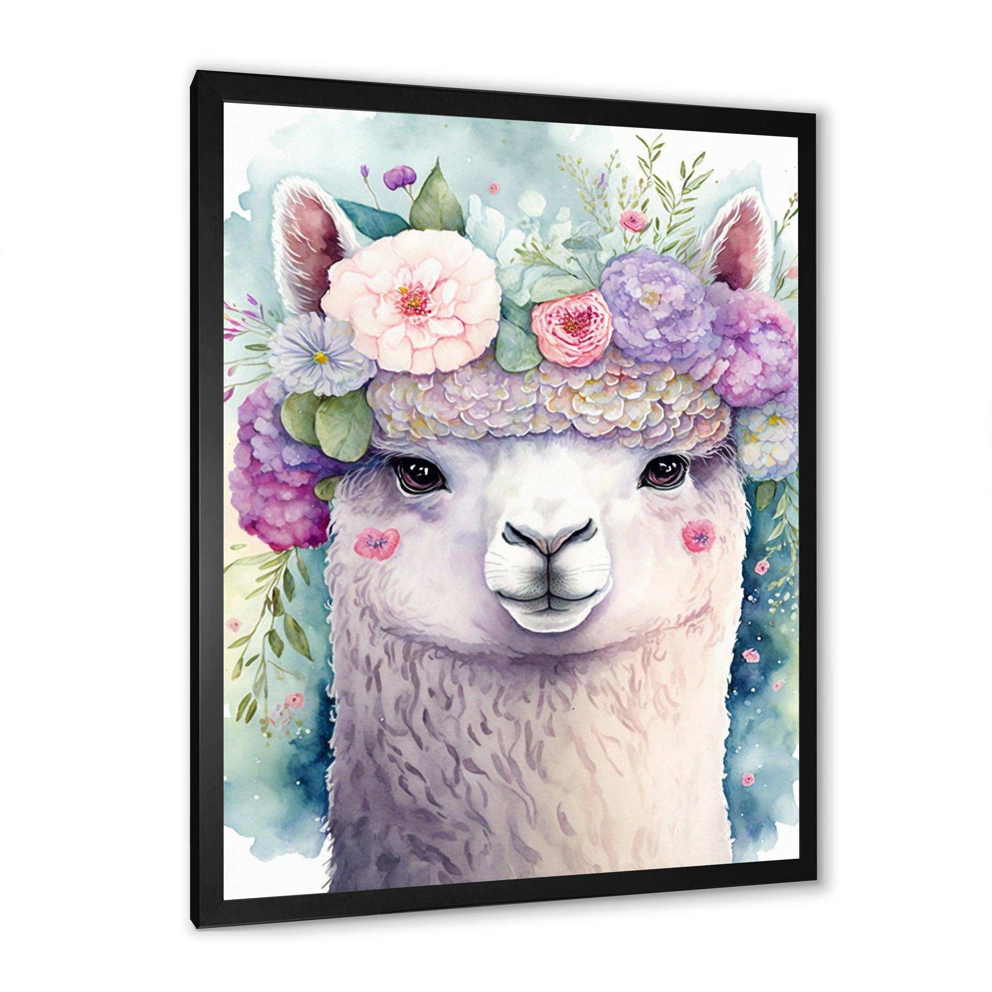 Flower Alpaca Watercolour II