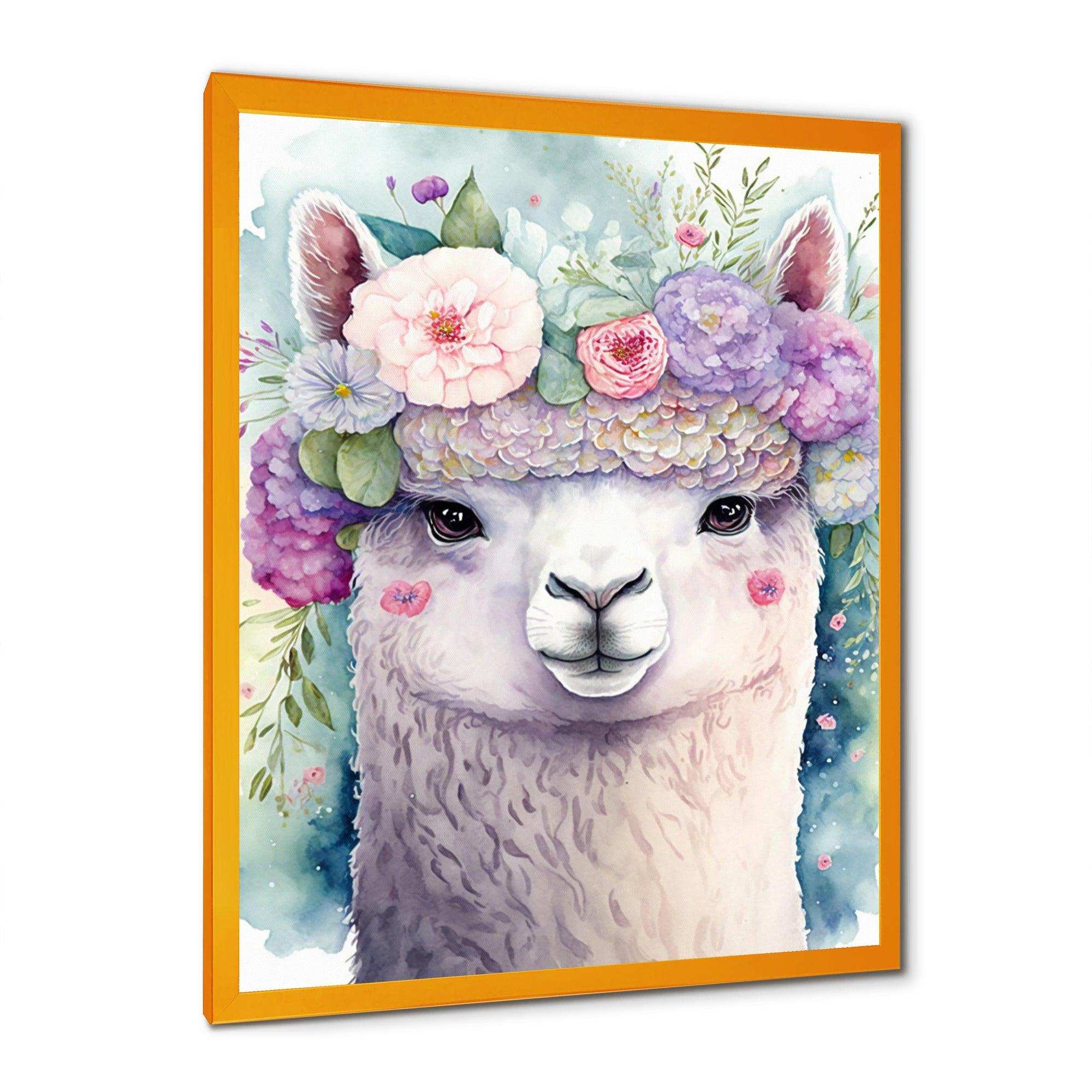 Flower Alpaca Watercolour II