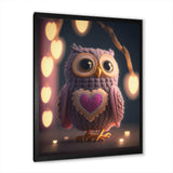 Cute Knitted Valentine Heart Owl I