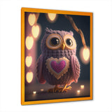 Cute Knitted Valentine Heart Owl I