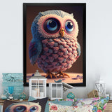 Cute Knitted Valentine Heart Owl III
