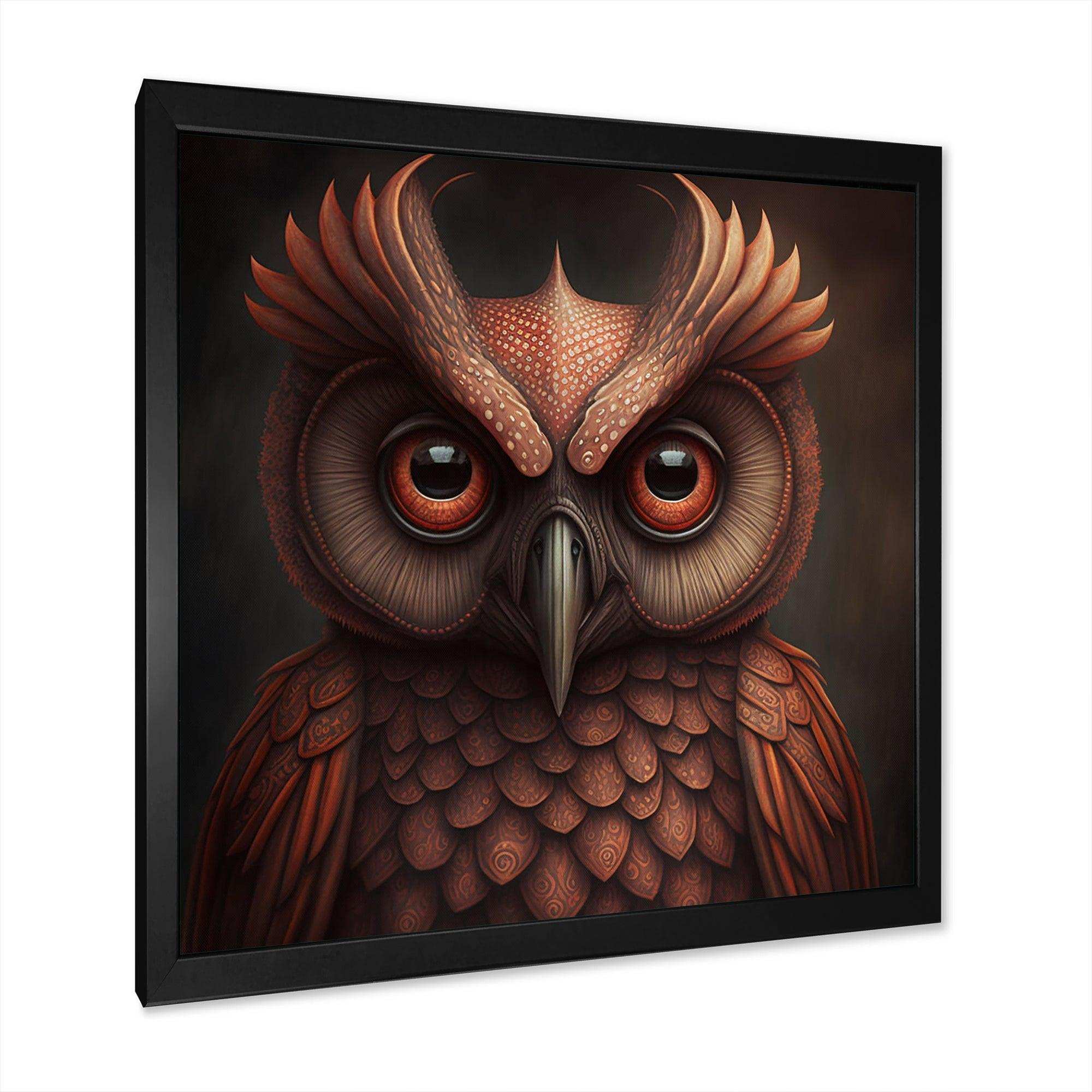 Wise Owl In Earth Tones II