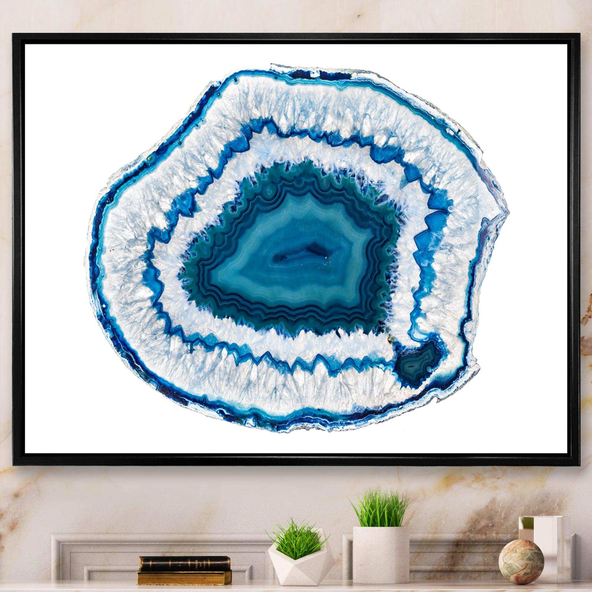 Blue Agate Crystal - Modern Wall Art Prints