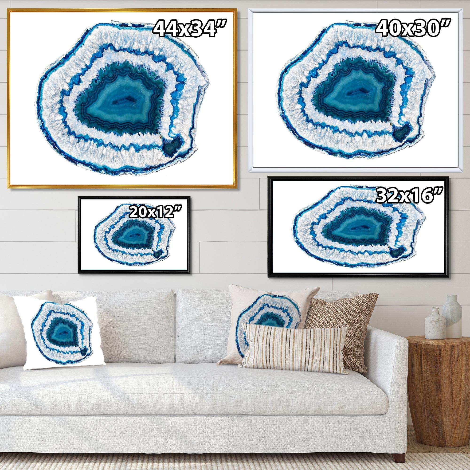 Blue Agate Crystal - Modern Wall Art Prints
