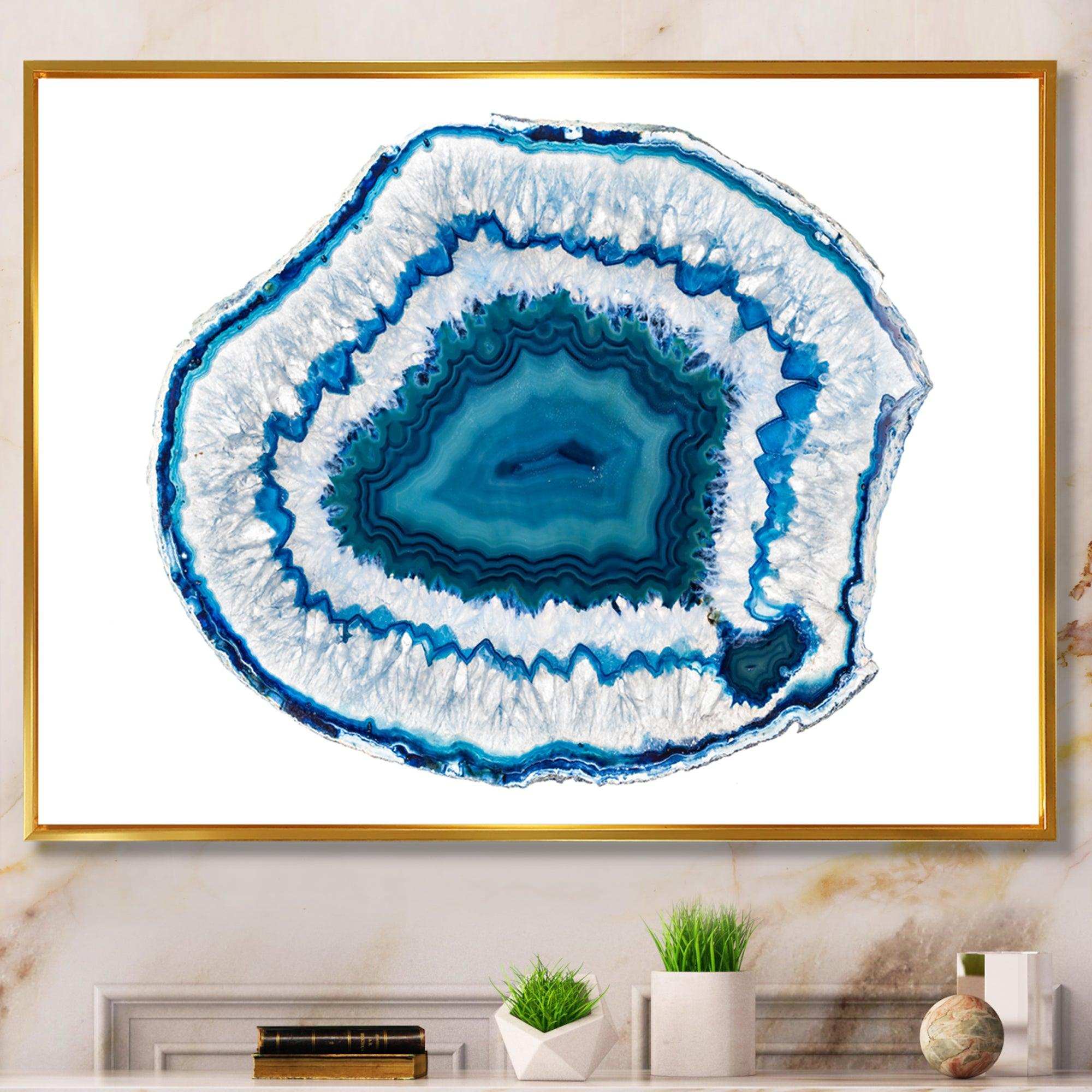 Blue Agate Crystal - Modern Wall Art Prints
