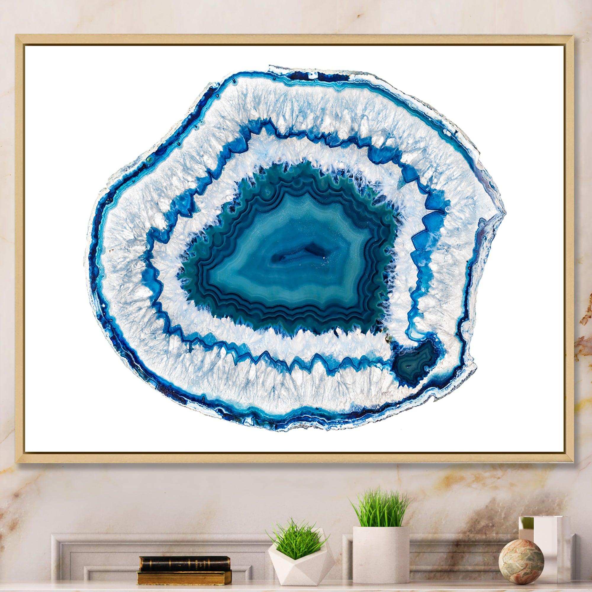 Blue Agate Crystal - Modern Wall Art Prints