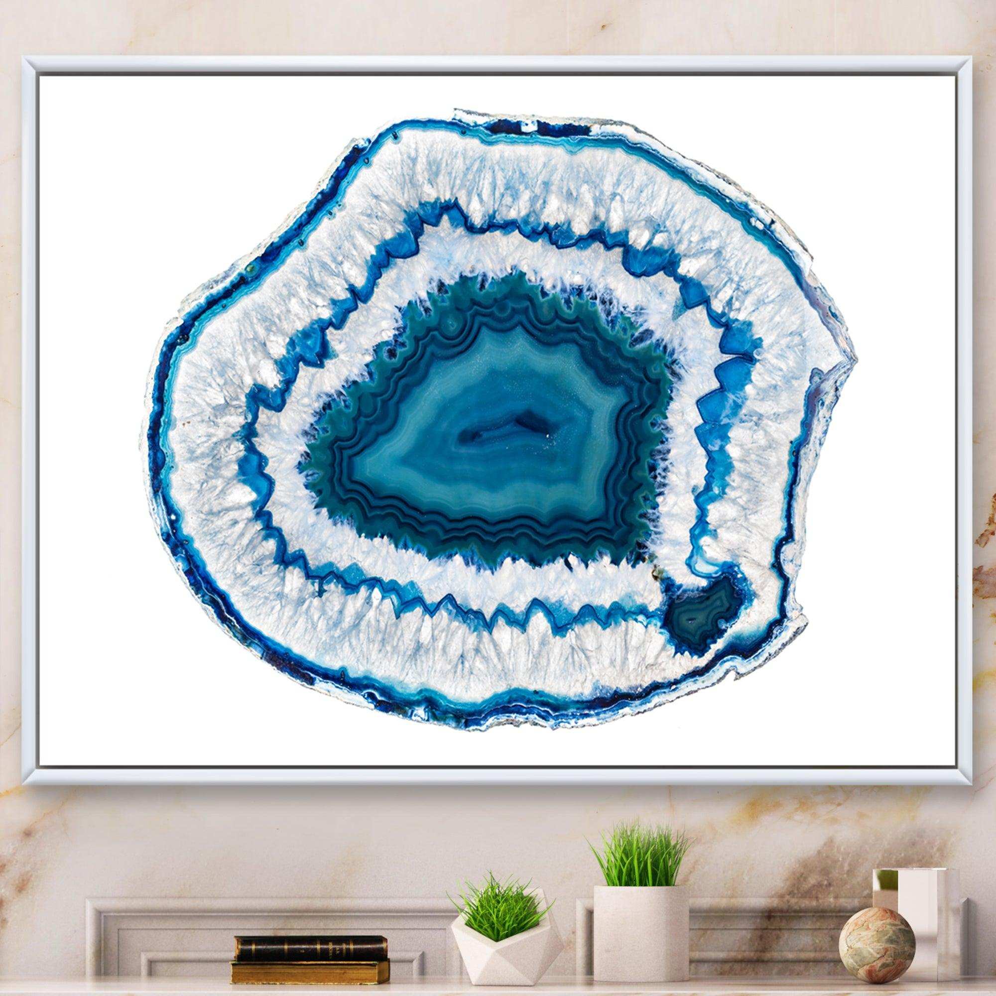 Blue Agate Crystal - Modern Wall Art Prints