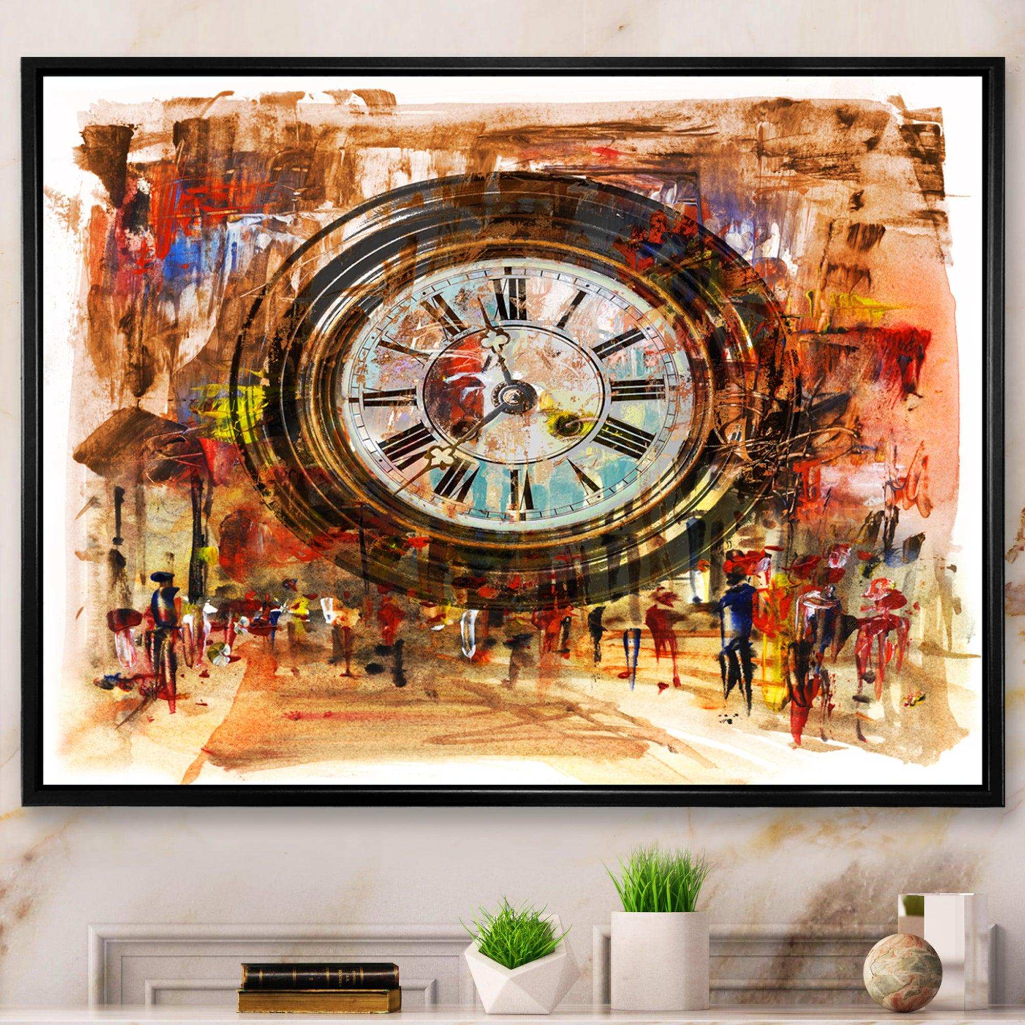 People and Time Acrylic - Modern Bedroom Wall Art