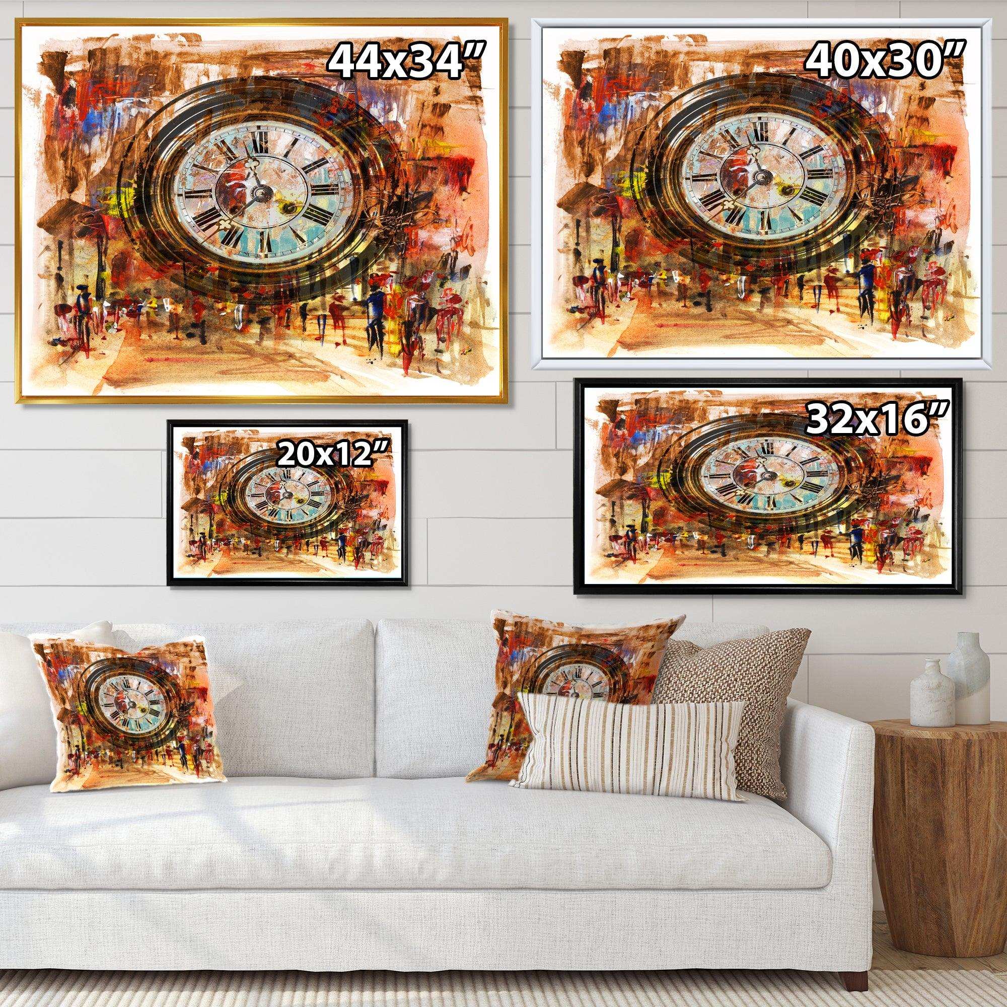 People and Time Acrylic - Modern Bedroom Wall Art