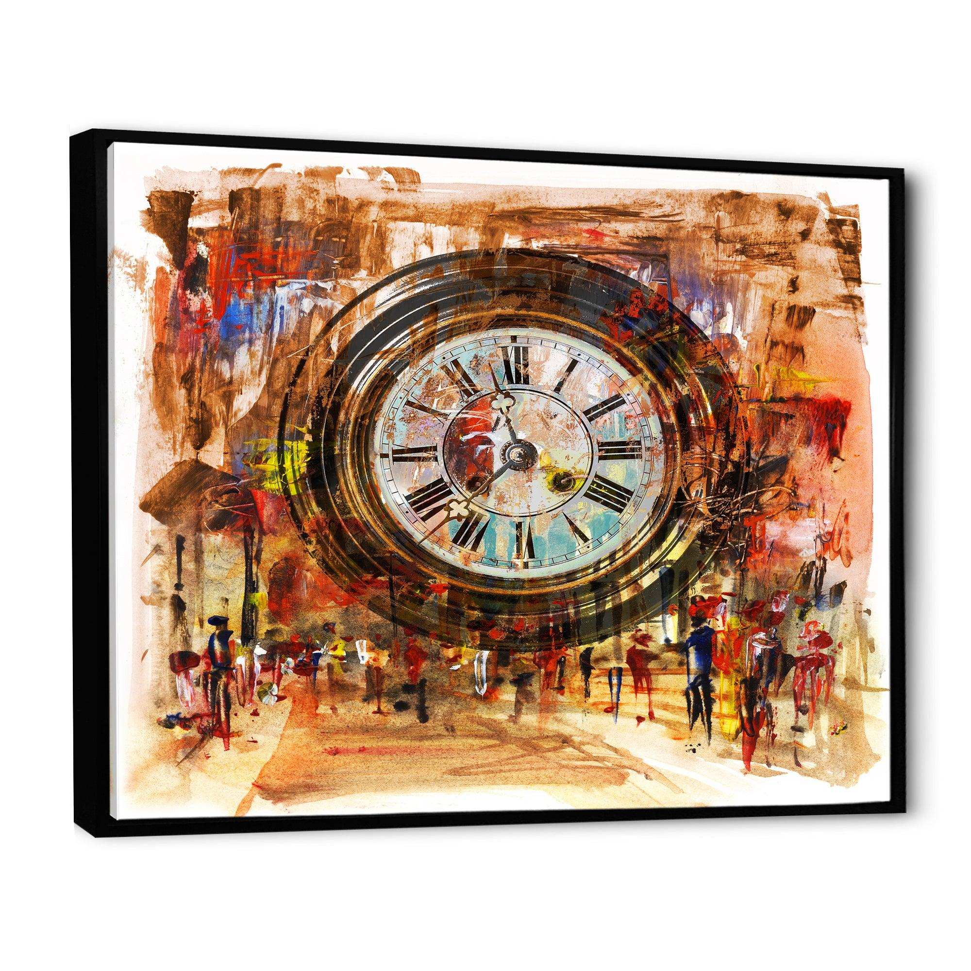People and Time Acrylic - Modern Bedroom Wall Art