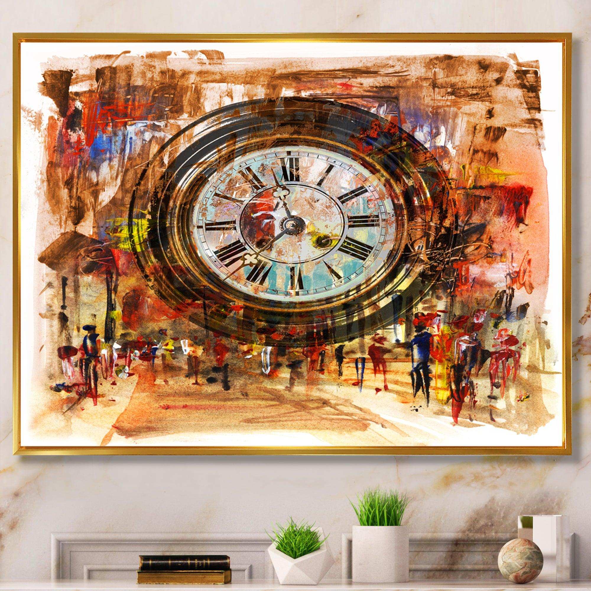 People and Time Acrylic - Modern Bedroom Wall Art