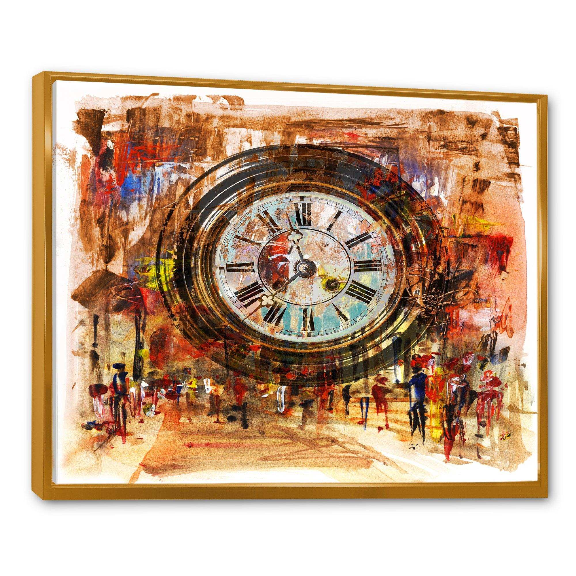 People and Time Acrylic - Modern Bedroom Wall Art