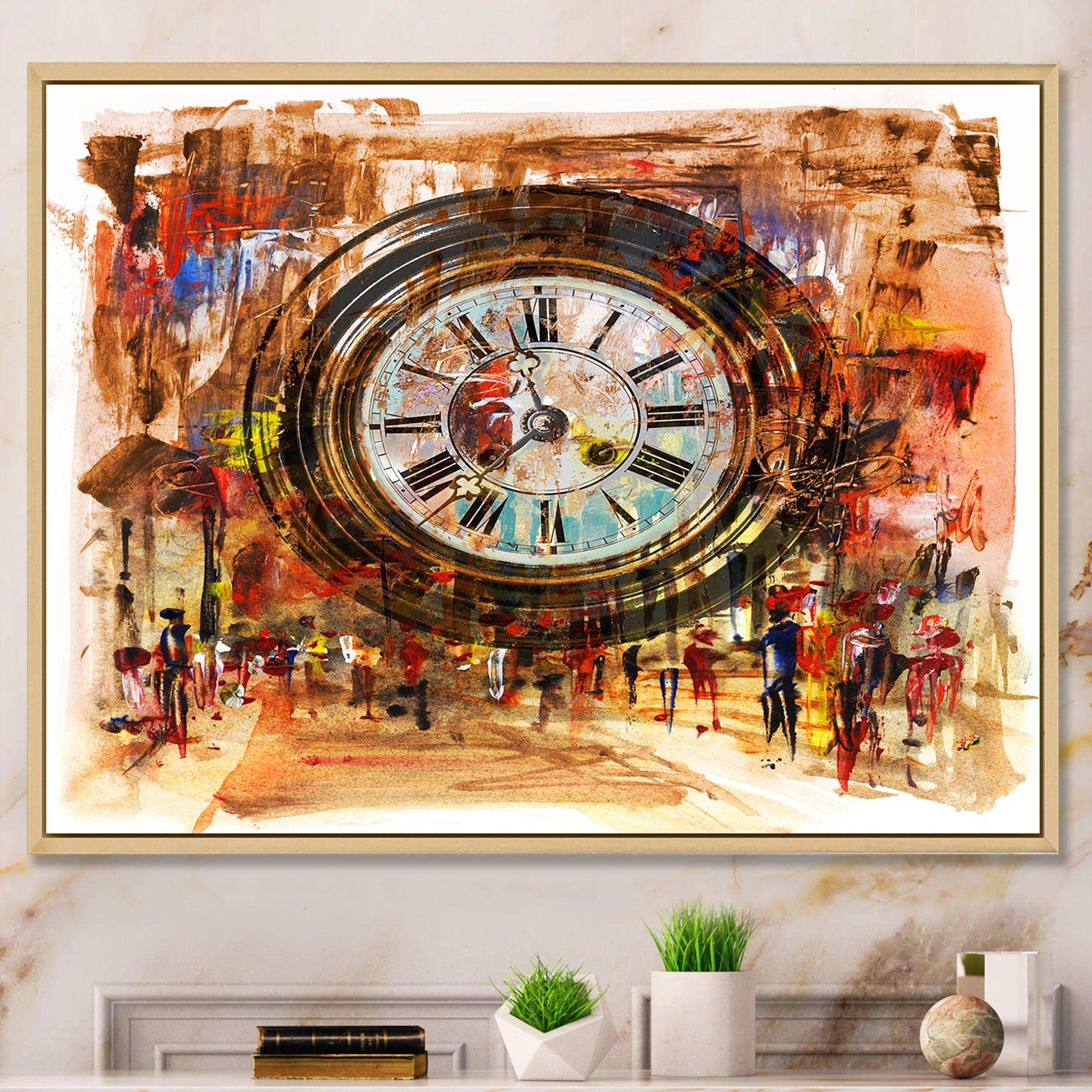 People and Time Acrylic - Modern Bedroom Wall Art