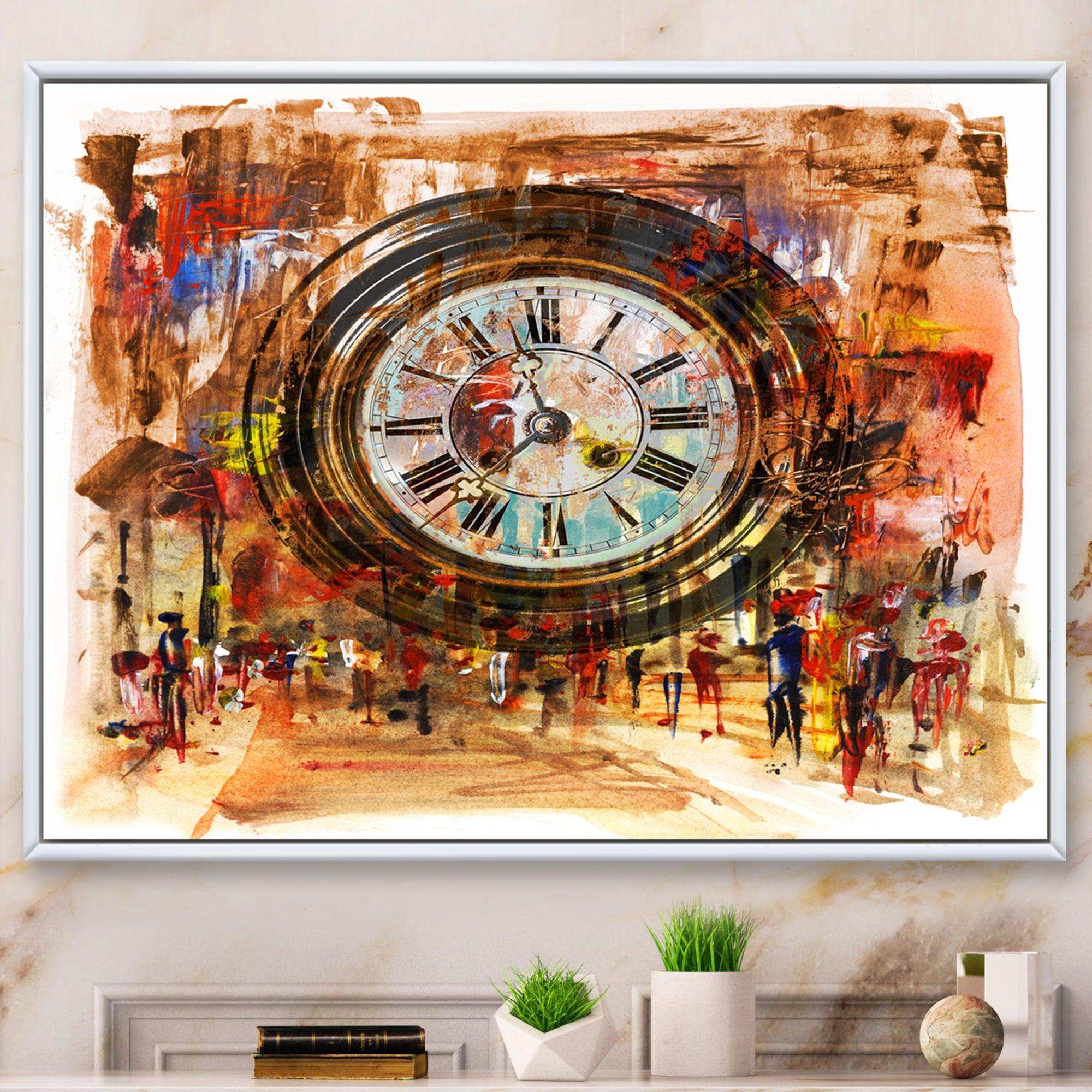 People and Time Acrylic - Modern Bedroom Wall Art