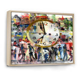 People and Time Acrylic Watercolor - Modern Bedroom Wall Art