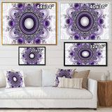 Purple Fractal Pattern with Circles - Modern Wall Art Prints