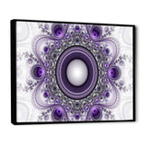 Purple Fractal Pattern with Circles - Modern Wall Art Prints