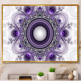 Purple Fractal Pattern with Circles - Modern Wall Art Prints