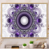 Purple Fractal Pattern with Circles - Modern Wall Art Prints