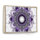 Purple Fractal Pattern with Circles - Modern Wall Art Prints