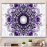 Purple Fractal Pattern with Circles - Modern Wall Art Prints