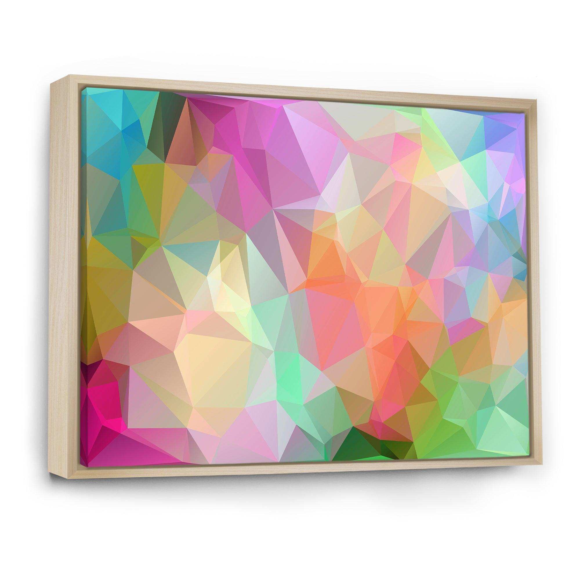 Multi Color Polygonal Mosaic Pattern - Modern Canvas Wall Art
