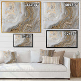 White Marble with Curley Grey and Gold Veins - Bedroom Wall Art