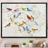 Multi-Color Bird on Tree