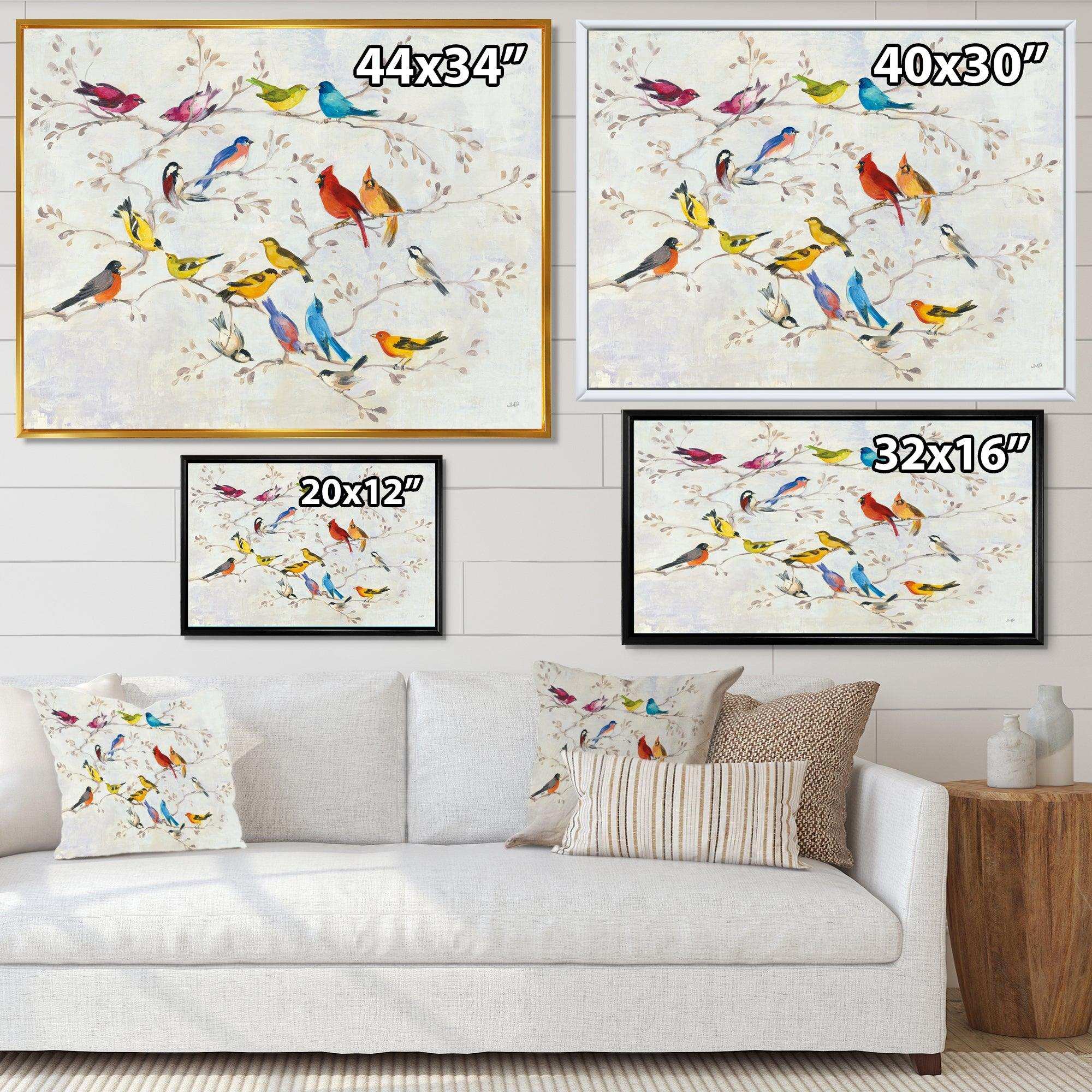 Multi-Color Bird on Tree