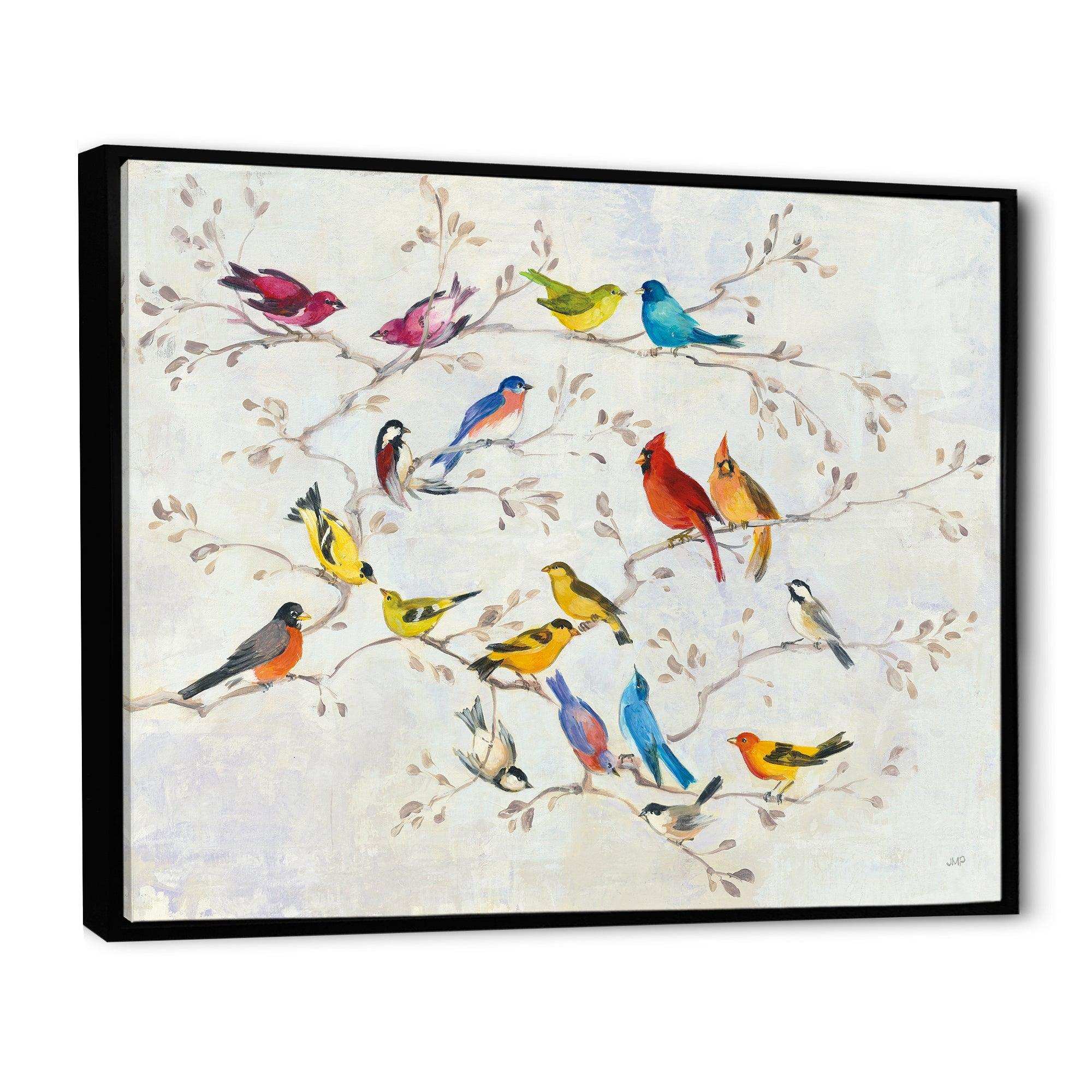 Multi-Color Bird on Tree