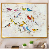 Multi-Color Bird on Tree