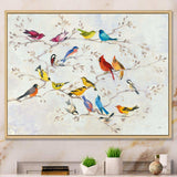 Multi-Color Bird on Tree