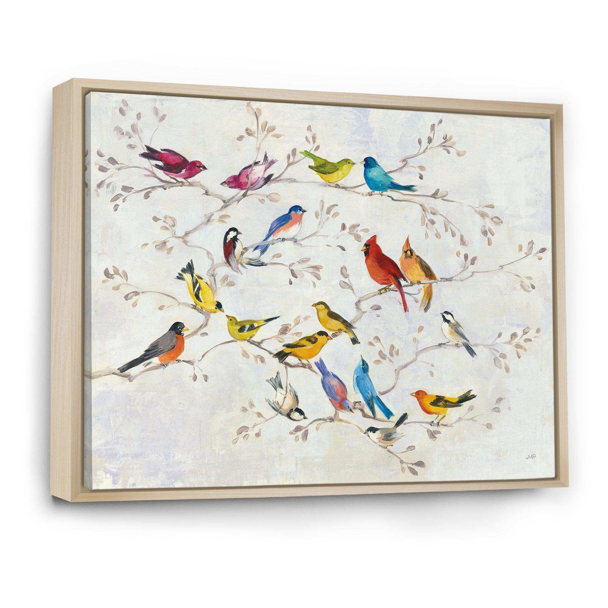 Multi-Color Bird on Tree