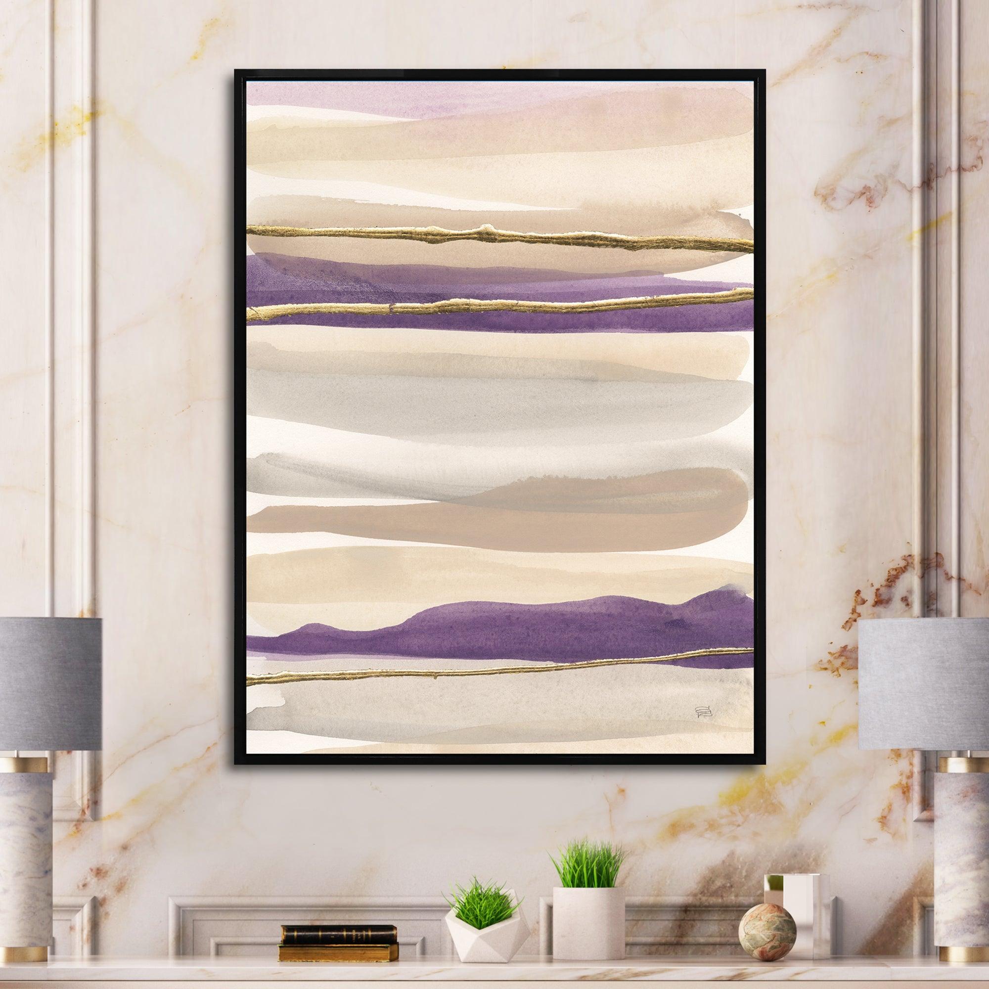 Shape of Glam Purple III - Shabby Chic Living Room Wall Decor