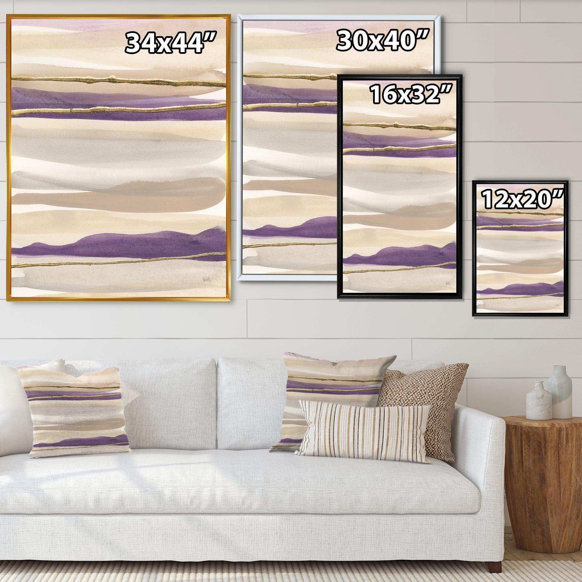 Shape of Glam Purple III - Shabby Chic Living Room Wall Decor