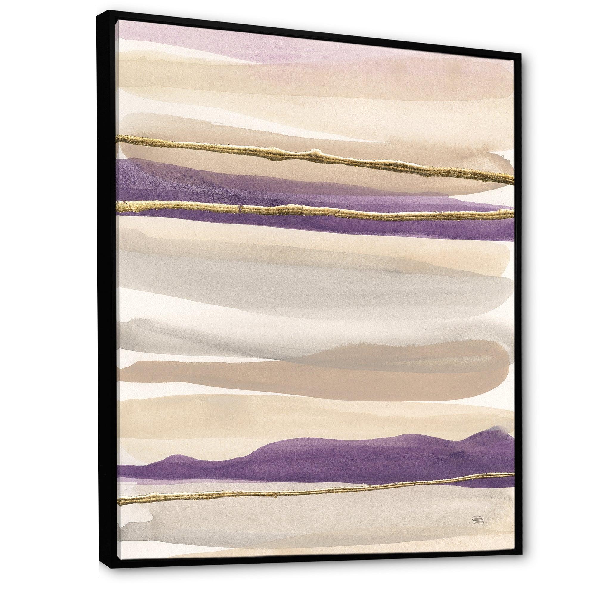 Shape of Glam Purple III - Shabby Chic Living Room Wall Decor