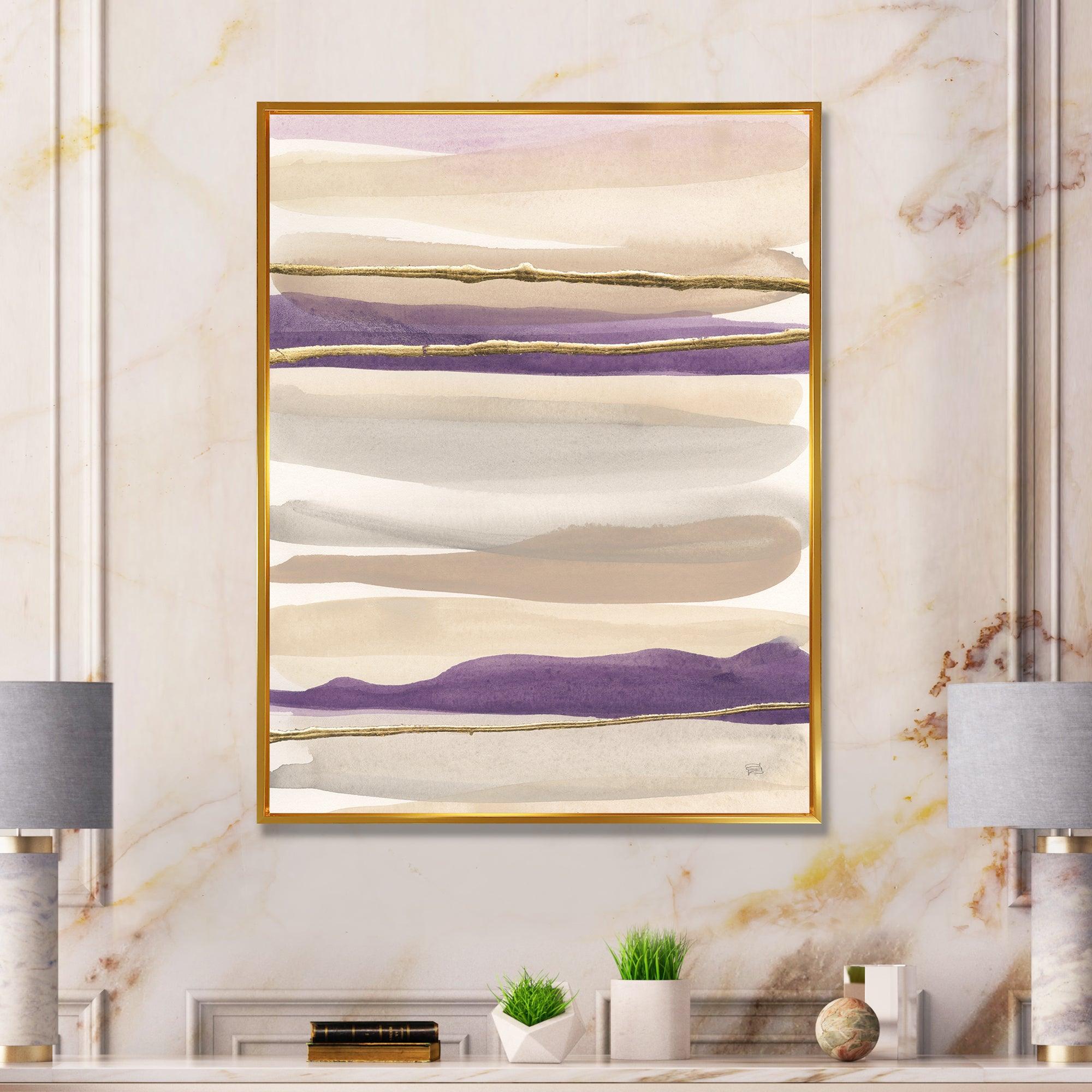 Shape of Glam Purple III - Shabby Chic Living Room Wall Decor