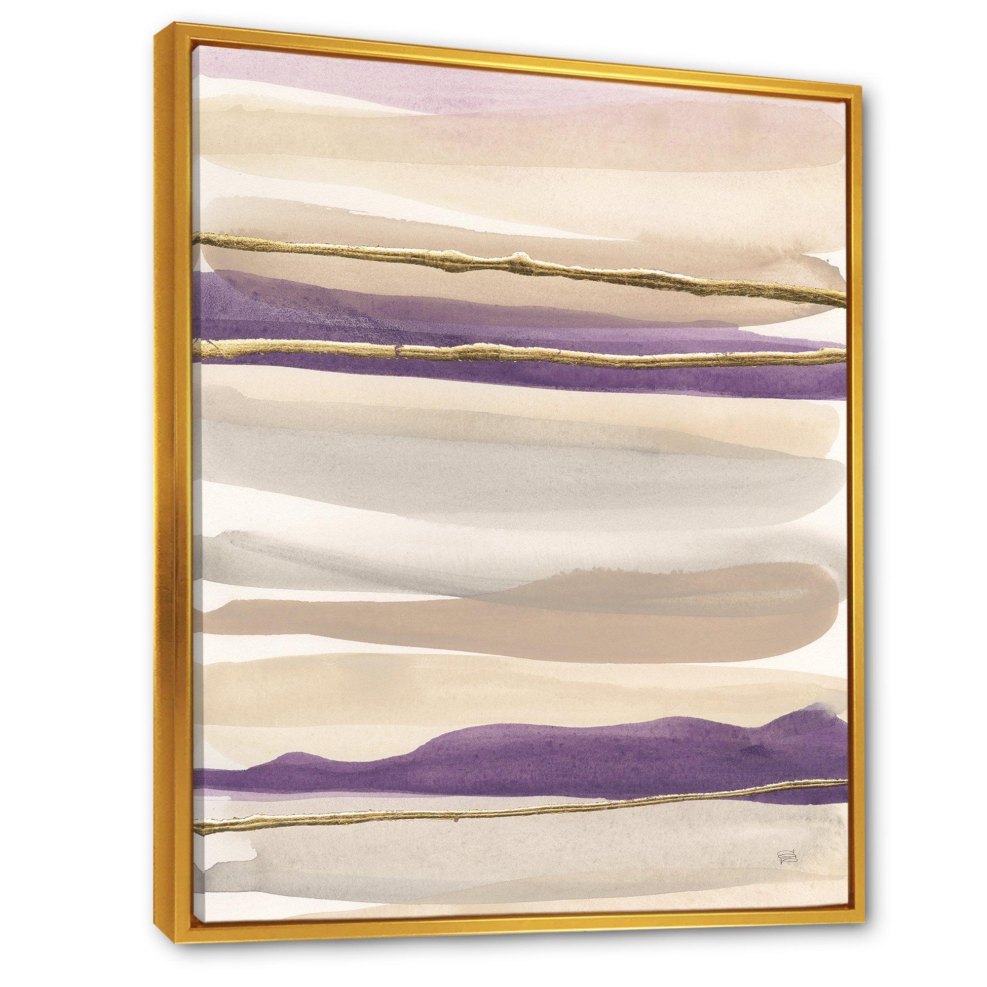 Shape of Glam Purple III - Shabby Chic Living Room Wall Decor