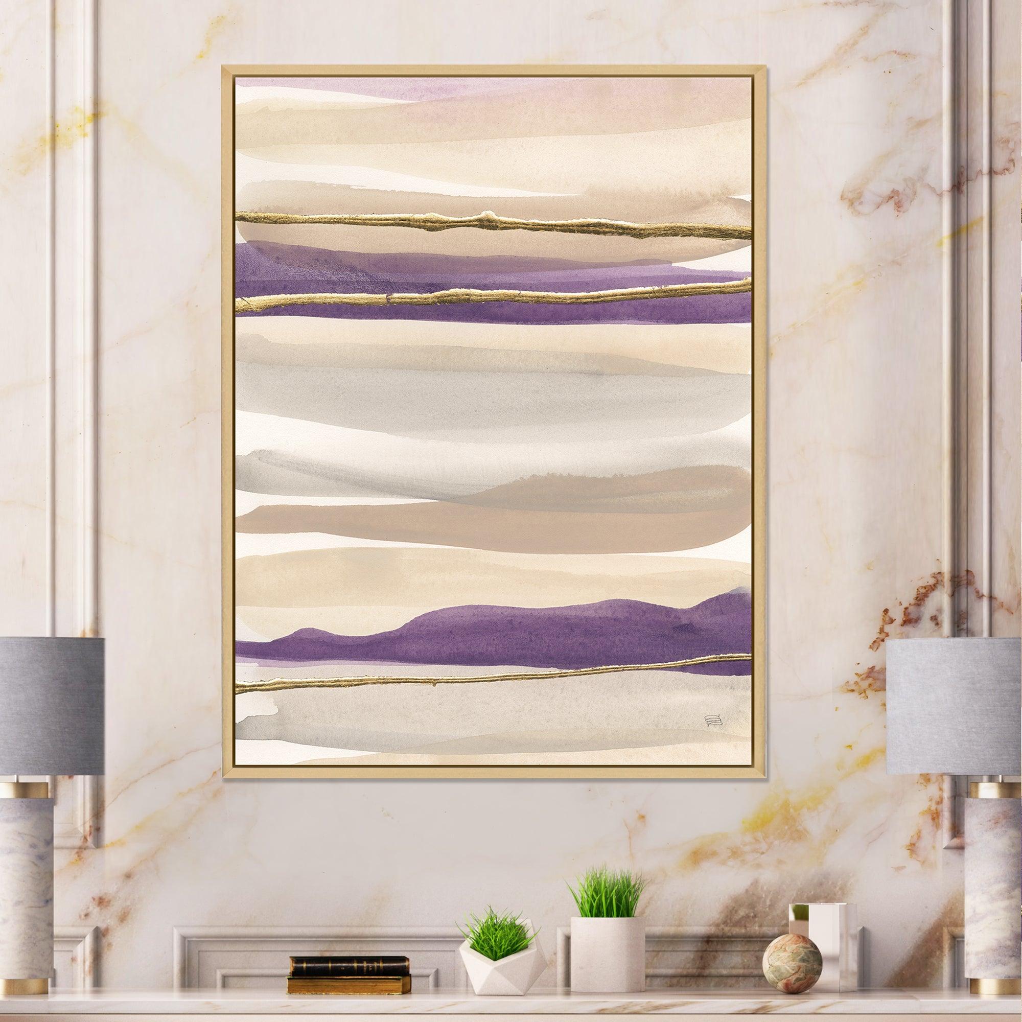 Shape of Glam Purple III - Shabby Chic Living Room Wall Decor