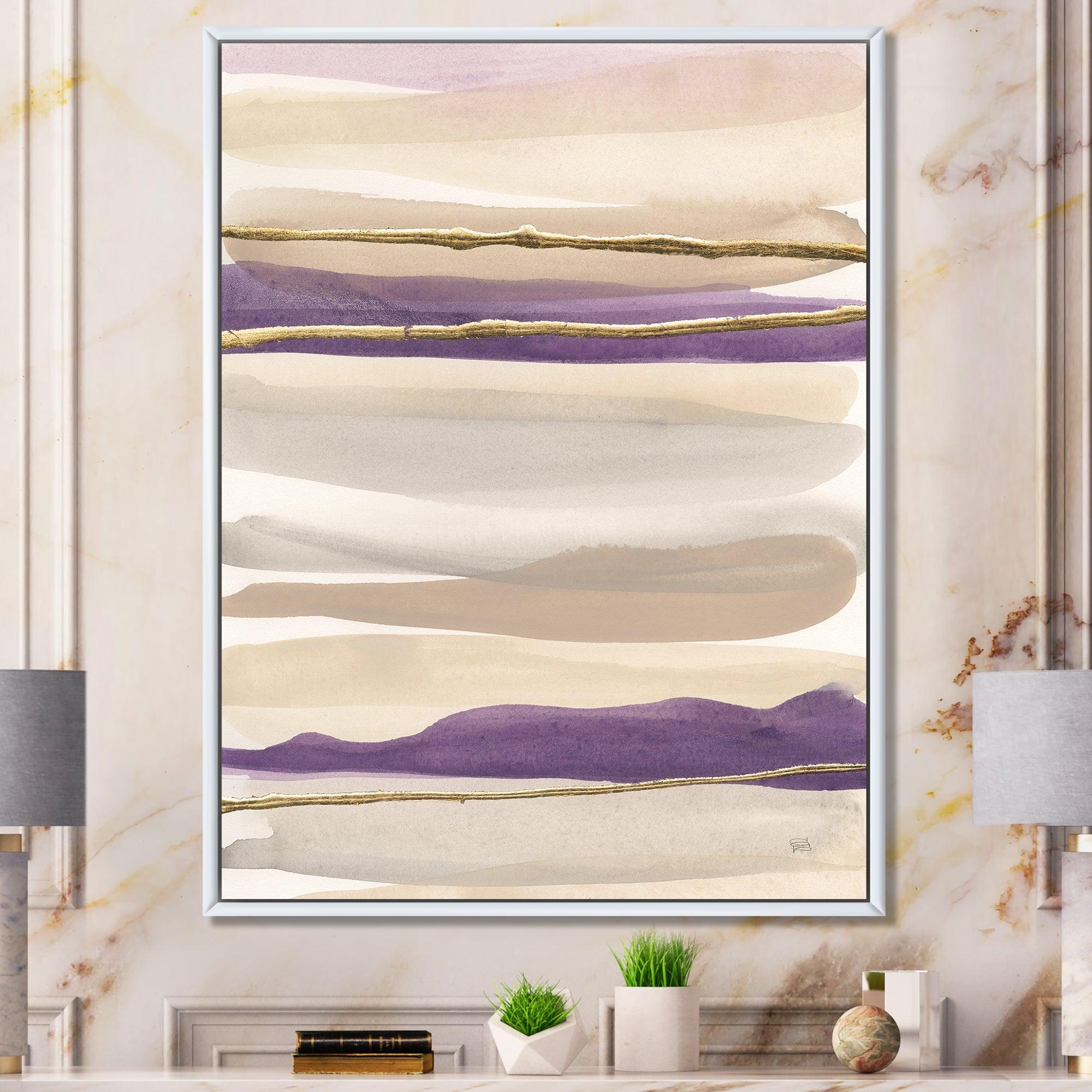 Shape of Glam Purple III - Shabby Chic Living Room Wall Decor