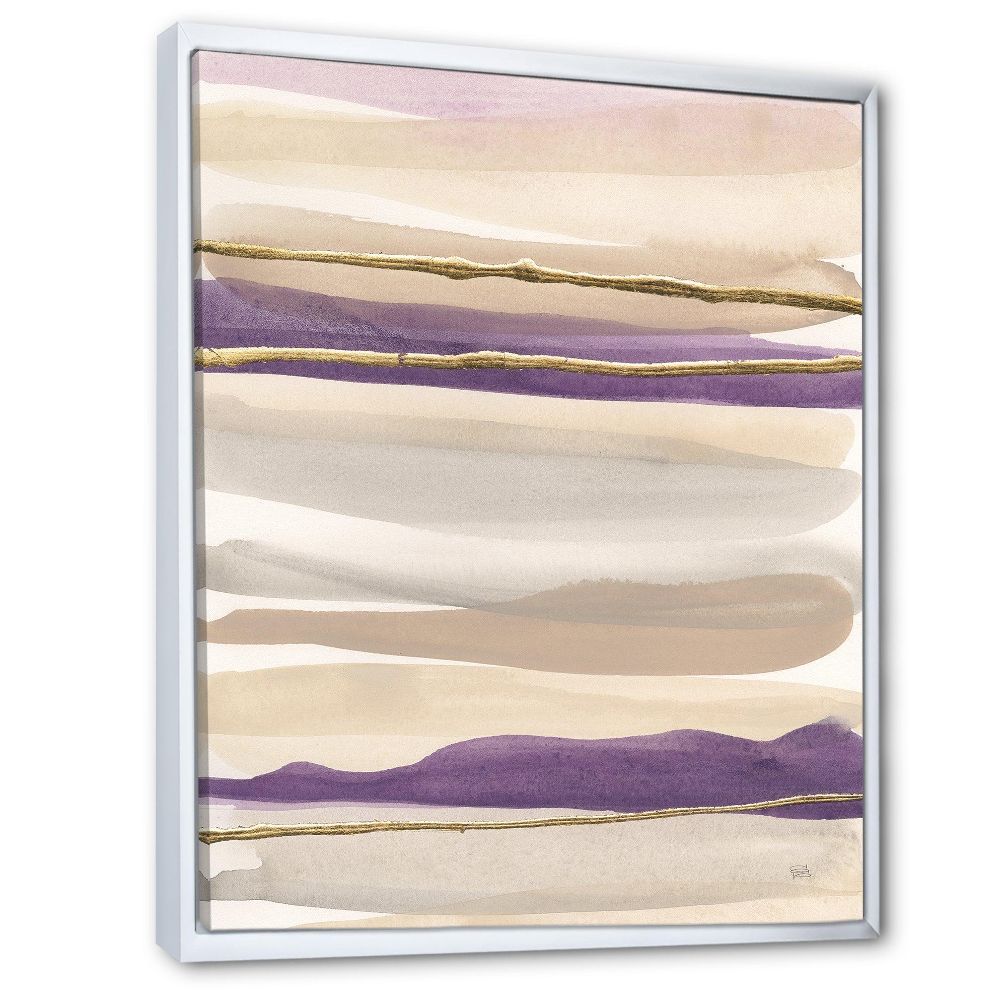 Shape of Glam Purple III - Shabby Chic Living Room Wall Decor