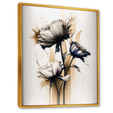 White Gerbera Flower On Golden Beige Paint II