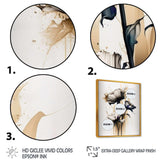 White Gerbera Flower On Golden Beige Paint II