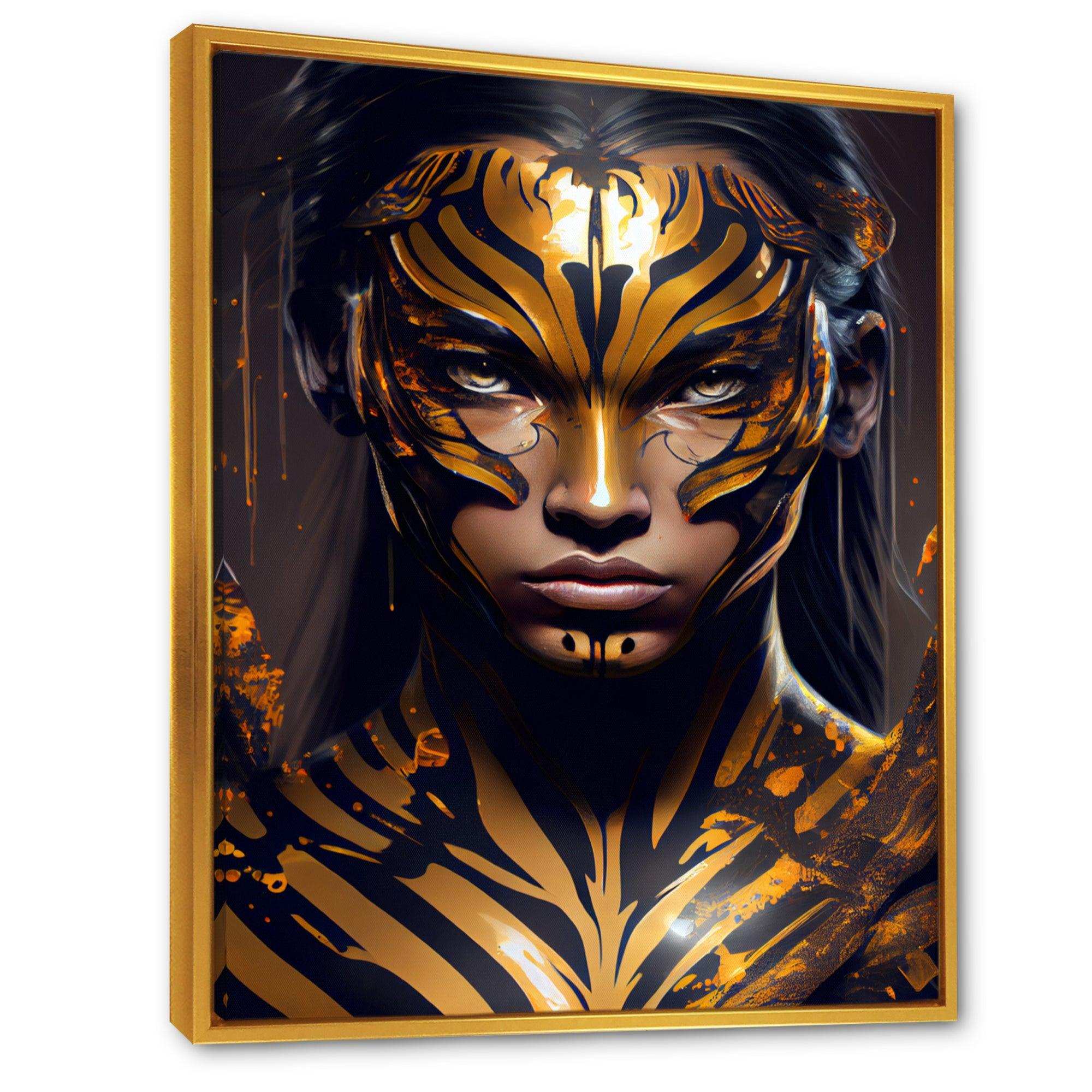 Black And Gold Tiger Woman VI