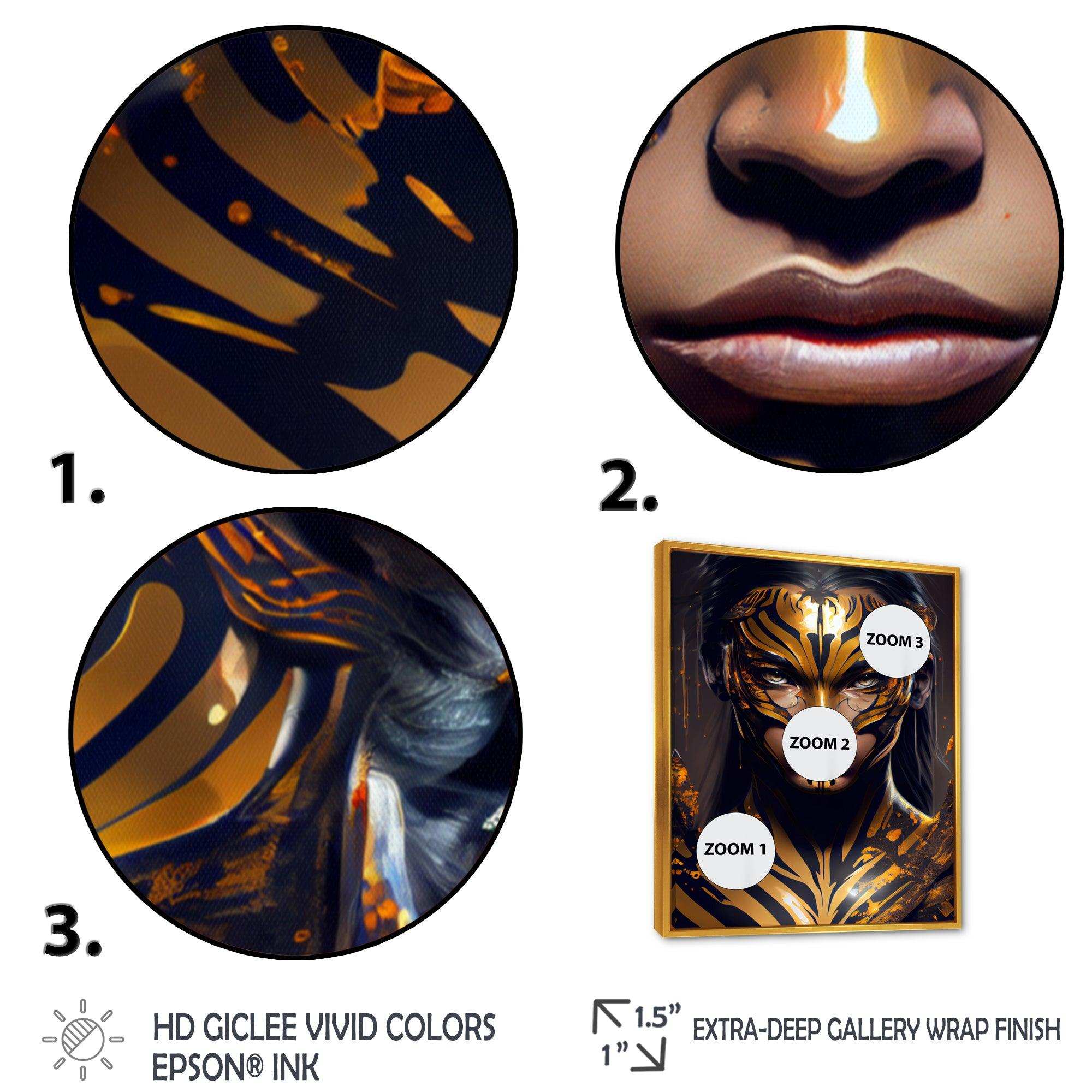 Black And Gold Tiger Woman VI