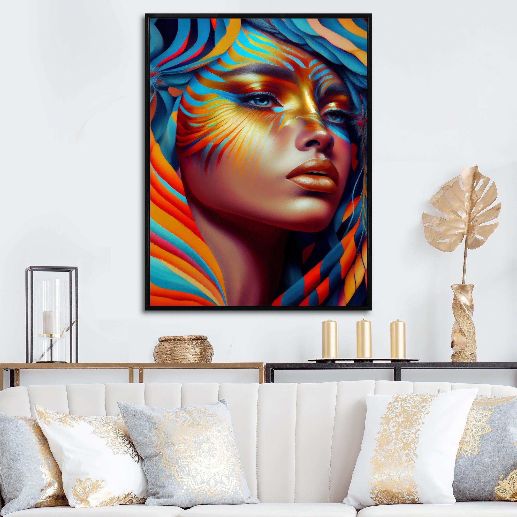 Dynamic Feather Woman Portrait V