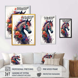 Cute Horse Floral Art I
